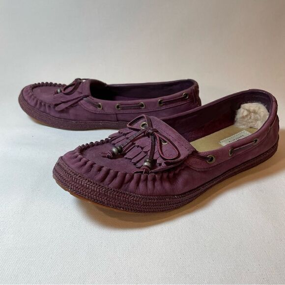 UGG Australia Women Drina Loafer Moccasin Size 8.5 Raspberry - Picture 8 of 10